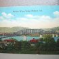 Used 1934 Postcard-Madison Milton Bridge,Madison, Indiana-Mailed to Muncie, Ind.