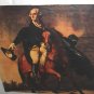 George Washington Riding on Brown Horse-Colorful Illustration
