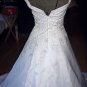 **REDUCED PRICE**Lovely White Size 10 Wedding Dress with Bugle,Teardrop Beadwork,Sequins-Long Train