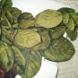 Lovely Very Large Antique DieCut-Three Red Roses, lots of green leaves