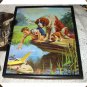Grounded-Vibrant Lithograph-St.Bernard,Puppy,Boy with Airplane-Hy Hintermeister