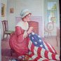 Birth Of The Flag-Betsy Ross Creating American Flag Lithograph