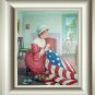 Birth Of The Flag-Betsy Ross Creating American Flag Lithograph