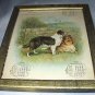 1897 Antique Chromolithograph-Collie Dogs Calendar