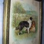 1897 Antique Chromolithograph-Collie Dogs Calendar