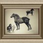 Percheron and Clydesdale Horses-Edwin Megargee Original Vintage Lithograph Print