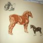 Belgian and Shire Horses-Edwin Megargee Original Vintage Lithograph Print