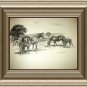 Thoroughbred Breeding of Horses-Edwin Megargee Original Vintage Lithograph Print