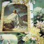 Christ In Gethsemane,Religious Antique 1909 Chromolithograph Framed Gesso Print