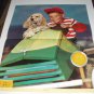 Little Boy Cocker Spaniel Dog Driving Homemade Go Cart Unused Large Calendar Lithograph
