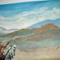 Buffalo Hunt Western Plains 1966 Lrg Vintage Lithograph Artist Joe H Williams Ft Worth Texas