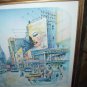New York Broadway City Scene Very Large Silkscreen Print Limited Edition Pencil SIGNED
