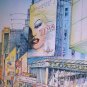New York Broadway City Scene Very Large Silkscreen Print Limited Edition Pencil SIGNED