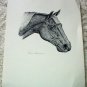Horse Portrayl Facing Right Vintage Lithograph Print Ken Nessen a Western Artist