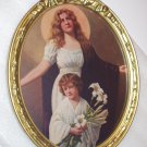 Praying Mother Angel Young Boy with Lily Flower Original 1910 Antique Praying Mother Angel Young Boy with Lily Flower Original 1910 Antique