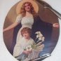 Praying Mother Angel Young Boy with Lily Flower Original 1910 Antique
