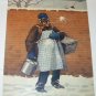 Older Black Man Snowball Attack Artist A B Frost Original 1904 Colliers Cover Art Print