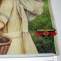Girl Picking Cherries International Harvester Original 1920Antique Advertising Calendar Lithograph