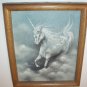 Pegasus and Unicorn Horses Peggy Harris Artist Pair of Original 1983 Oil Paintings