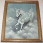 Pegasus and Unicorn Horses Peggy Harris Artist Pair of Original 1983 Oil Paintings