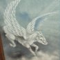 Pegasus and Unicorn Horses Peggy Harris Artist Pair of Original 1983 Oil Paintings