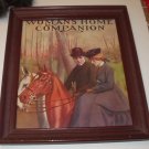 Couple Lovers Riding Horses Woman Riding Sidesaddle Framed Womans Home Companion Antique Couple Lovers Riding Horses Woman Riding Sidesaddle Framed Womans Home Companion Antique