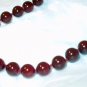 Cherry Red Catalin Beaded Necklace & Earrings Set Turquoise Stones Vintage Hand Stung Rare