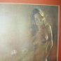 Nude Blonde Lovely Retro Mod Pin Up Girl Original 1973 Pastel Chalk Painting