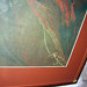 Nude Blonde Lovely Retro Mod Pin Up Girl Original 1973 Pastel Chalk Painting