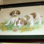 Puppy Dogs Curious Snail Artist Signed Original Hand Colored Pencil Art Drawing Print