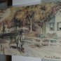 Horse Pulling Cart European Rural Village Landscape Henry Van Den Boogaard
