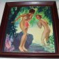 Nude Goddess Woodland Nymphs Bathing Pin Up 1936 Lithograph Bradshaw Crandell