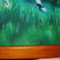 Wild Mustang Black and White Horses Running Original Oil Painting On Canvas Board