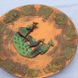 *** SOLD *** Peruvian copper wall plates With Brass Enamel Set INCA LAMA PLAQUE