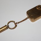 *** SOLD *** Vintage Reuge Musical Brass Charm Pendant with Key Ring Bullet