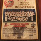 SOLD*** New York Yankees 1999 World Series Champions Plaque