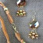Swarovski Crystal Disc with Pearls on Silk