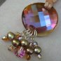 Swarovski Crystal Disc with Pearls on Silk