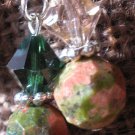 Unakite and Swarovski Double Pendulums