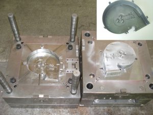 Mobile cover injection mold and molding