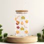 Fall Leaves Coffee Cup party Beer Coffee Glass gift Cup & straw Fall Cup - 16 oz