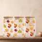Fall Leaves Coffee Cup party Beer Coffee Glass gift Cup & straw Fall Cup - 16 oz