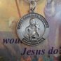 Pewter Saint Martin De Porres Pray For Us Pendant Choker Necklace Religious WWJD