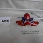 Red Hat Fashion Brooch Broach Pin Purple Ribbon Bow Stone