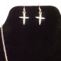 Lot 12 Piece Necklace Earring Sets Pink Clear Orange Blue Silver Tone Variety