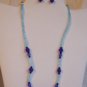 Lot 12 Piece Necklace Earring Sets Pink Clear Orange Blue Silver Tone Variety