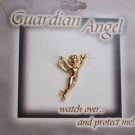 Guardian Angel Wings Gold Tone Pin Broach Brooch Easter Gift Christmas Religious