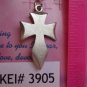 Pewter Cross Pendant Choker Necklace A Loving Pledge Religious Spike Easter Mens