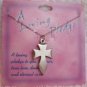 Pewter Cross Pendant Choker Necklace A Loving Pledge Religious Spike Easter Mens