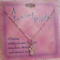 White Cross Pendant Choker Necklace A Loving Pledge Christian Religious Sword